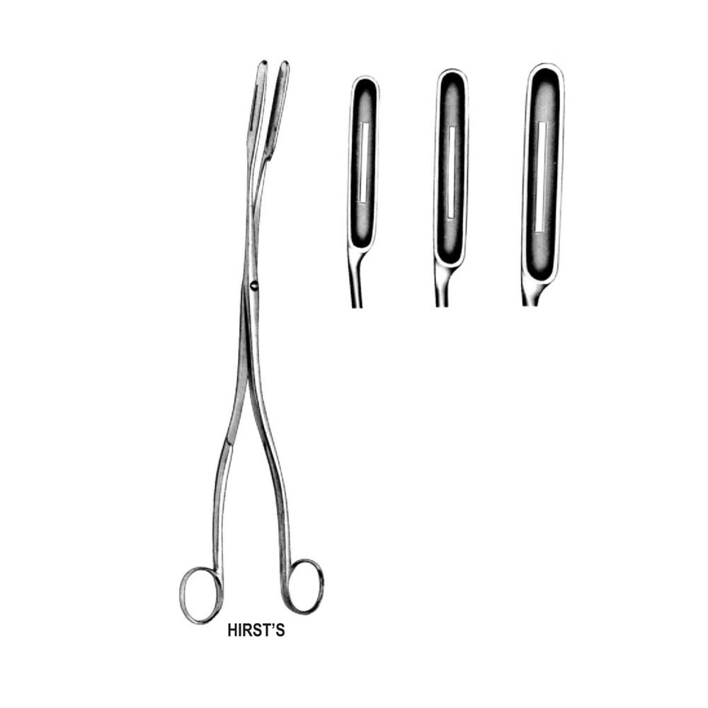OBSTETRICAL PLACENTA HIRST’S FORCEPS  27.5cm    7mm